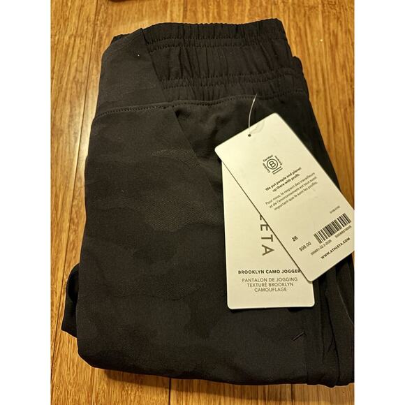 Athleta Brooklyn Camo Jogger Textured Black Camo‎ Plus Size 26 NWT $98 Pockets - Picture 4 of 4